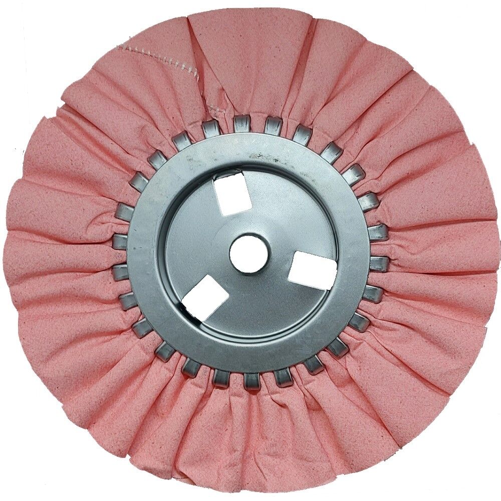 8" Pink Airway Buffing Wheel, 5/8" Arbour - Image 1