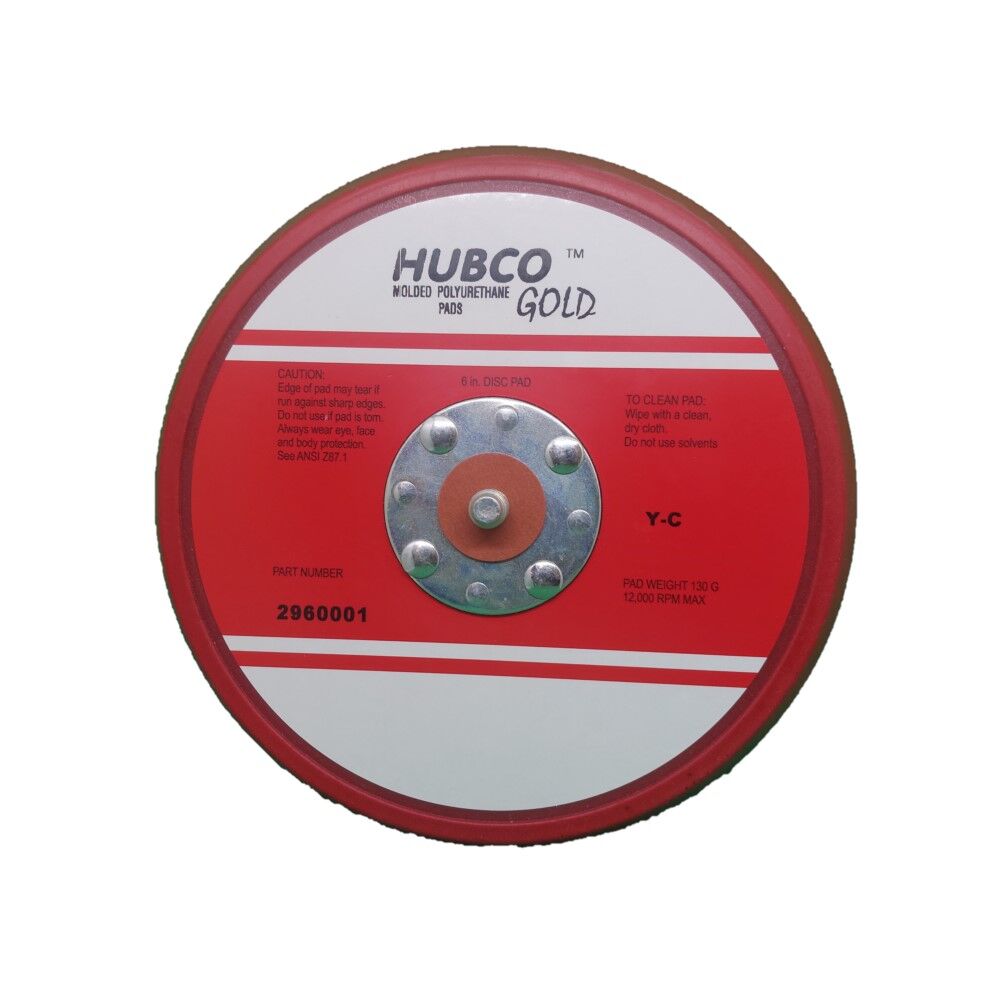 6-inch-hook-and-loop-backup-pad-topview Backup pad 6" Diameter 5/16-24 thread Hook and Loop - Image 1