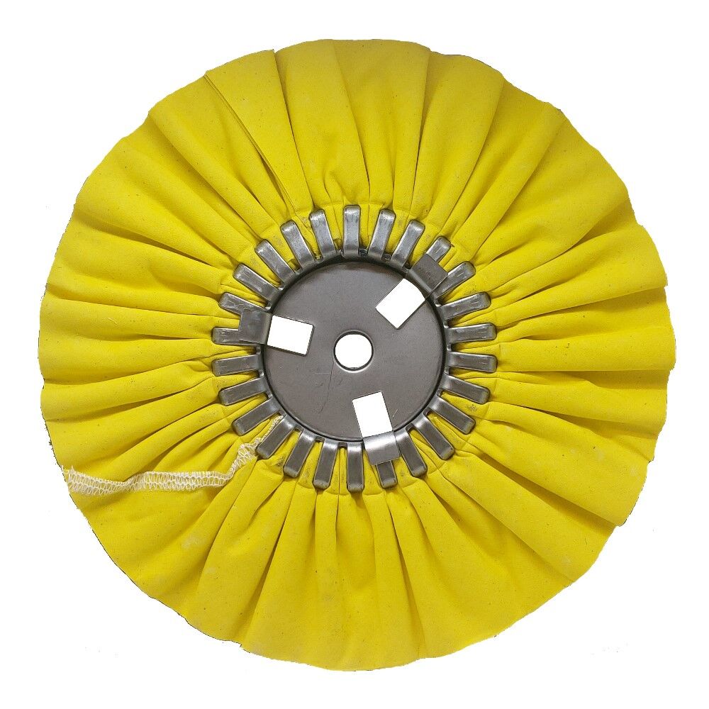 10-yellow-airway-buff-wheel 10" Yellow Airway Buffing Wheel, 5/8" Arbour - Image 1